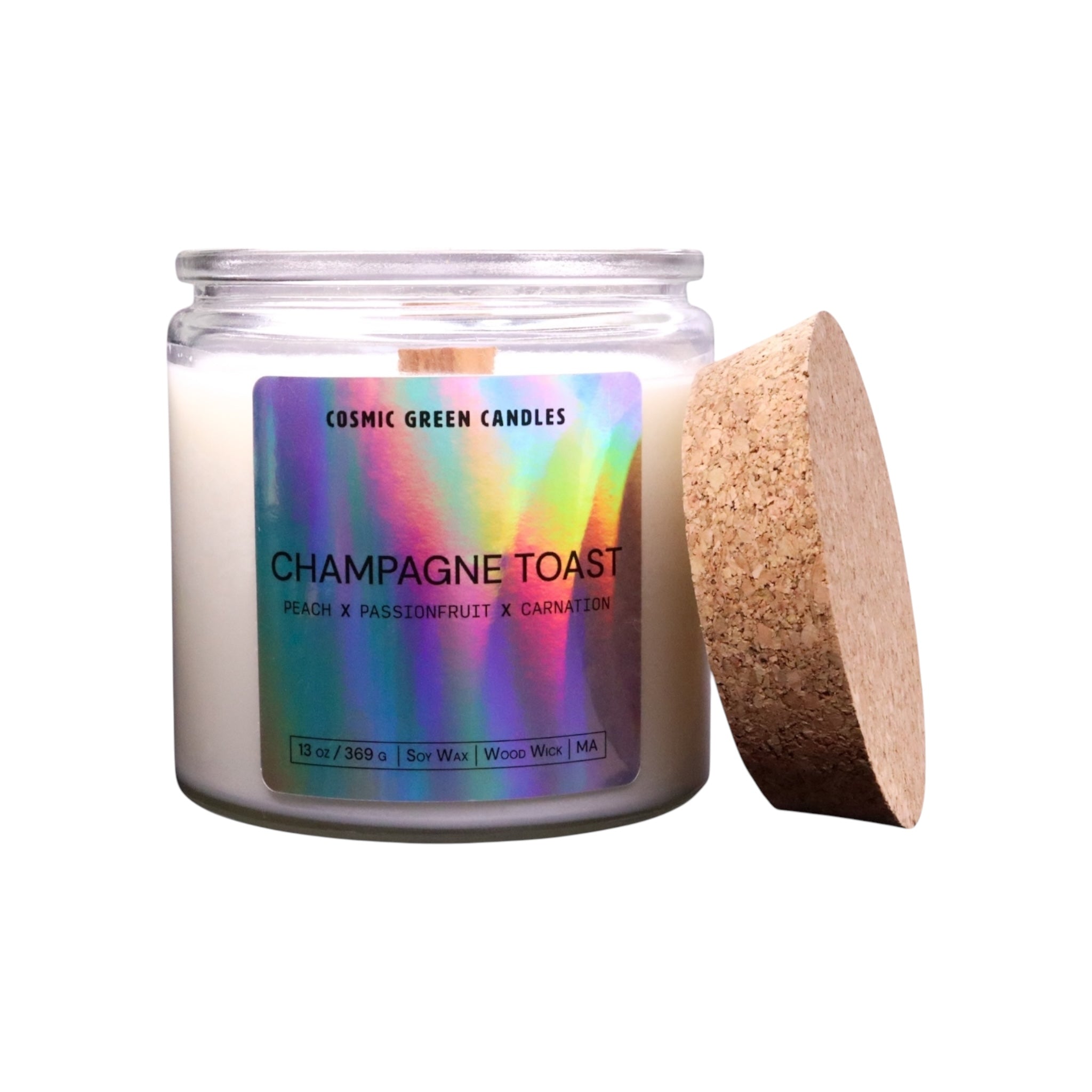 Cosmic Green Candles Champagne Toast Candle Candles