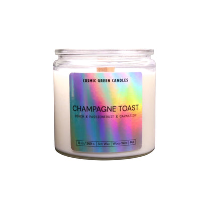 Cosmic Green Candles Champagne Toast Candle Candles