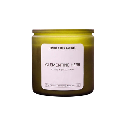 Cosmic Green Candles Clementine Herb Candle Candles