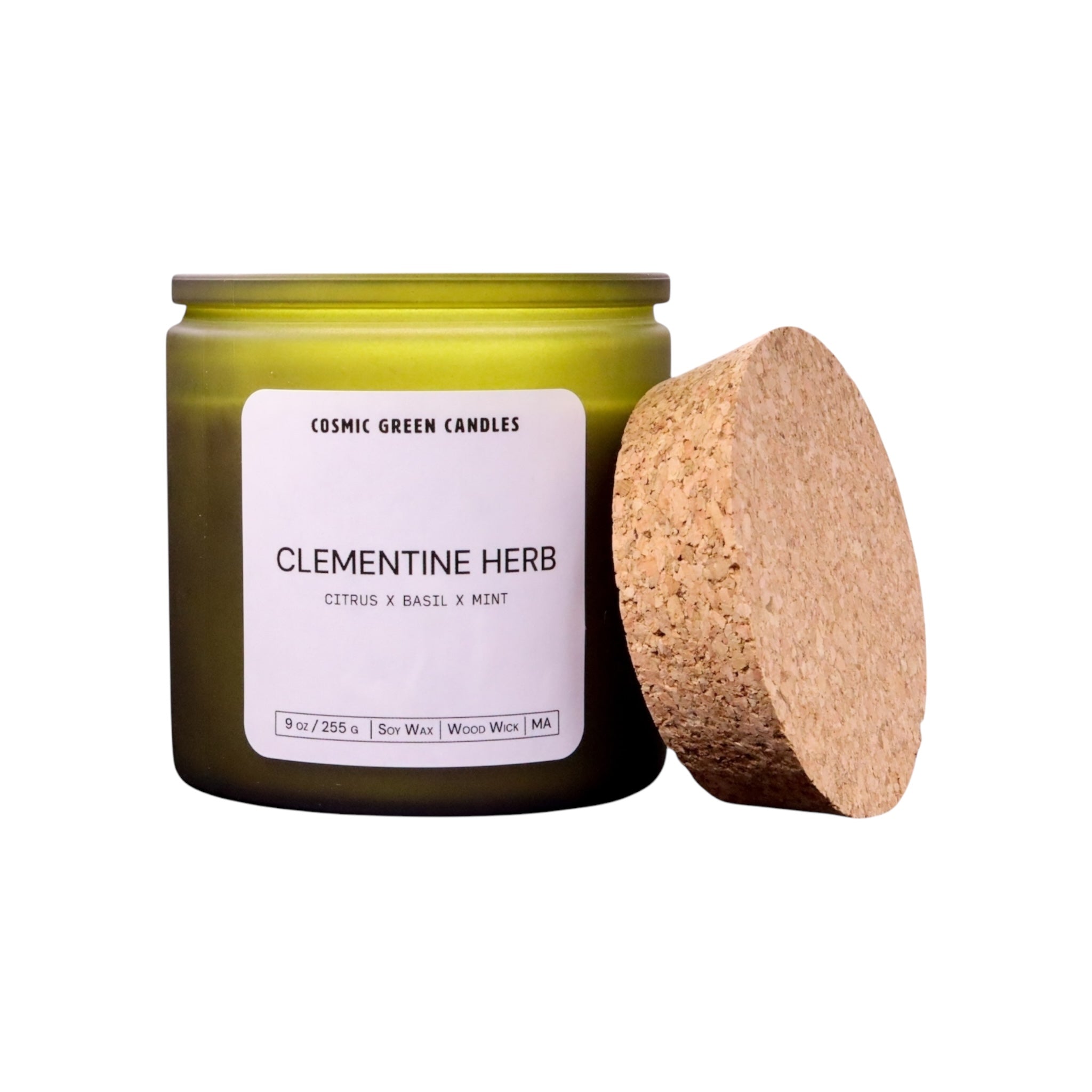 Cosmic Green Candles Clementine Herb Candle Candles