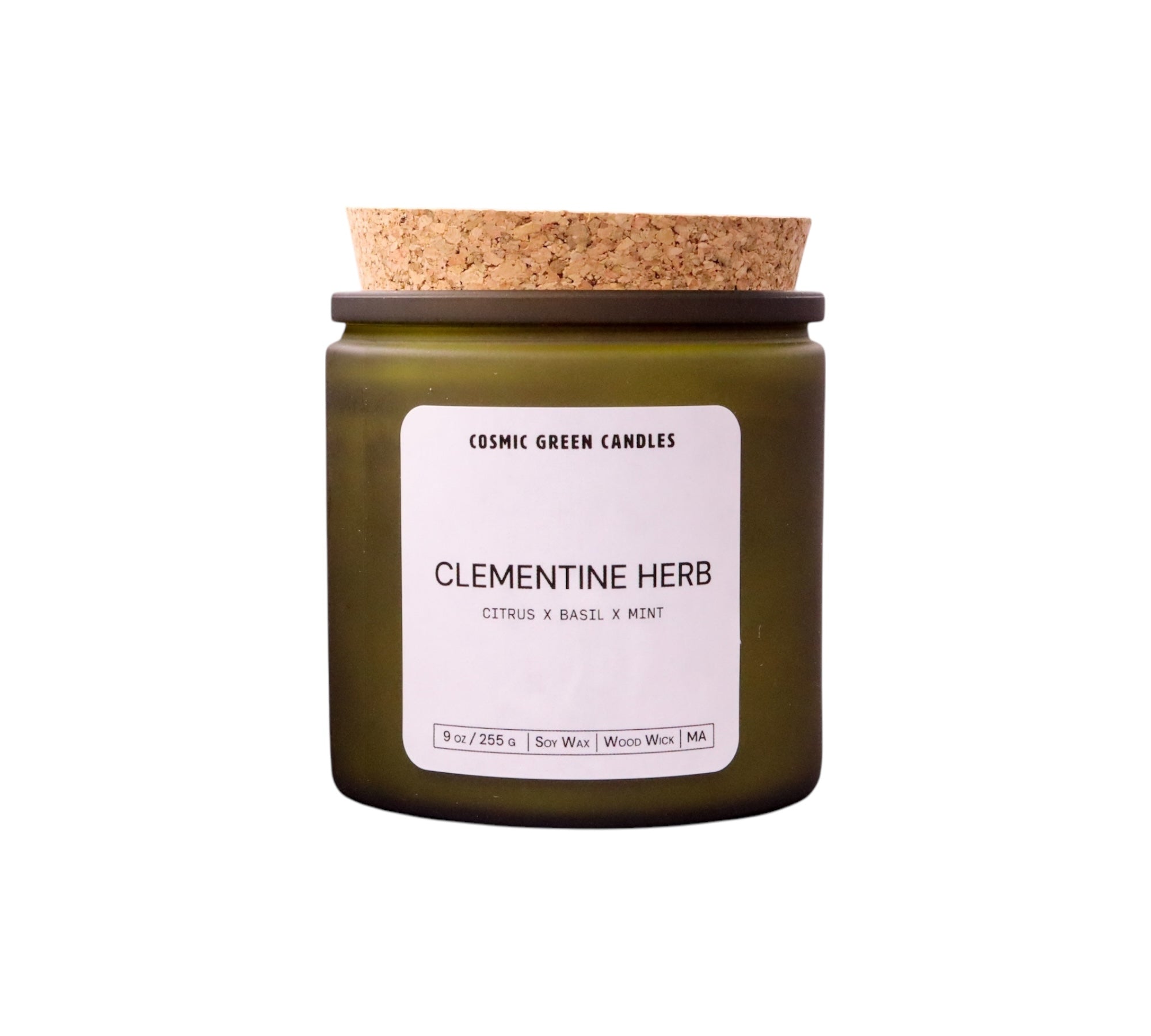 Cosmic Green Candles Clementine Herb Candle Candles