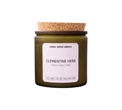 Cosmic Green Candles Clementine Herb Candle Candles