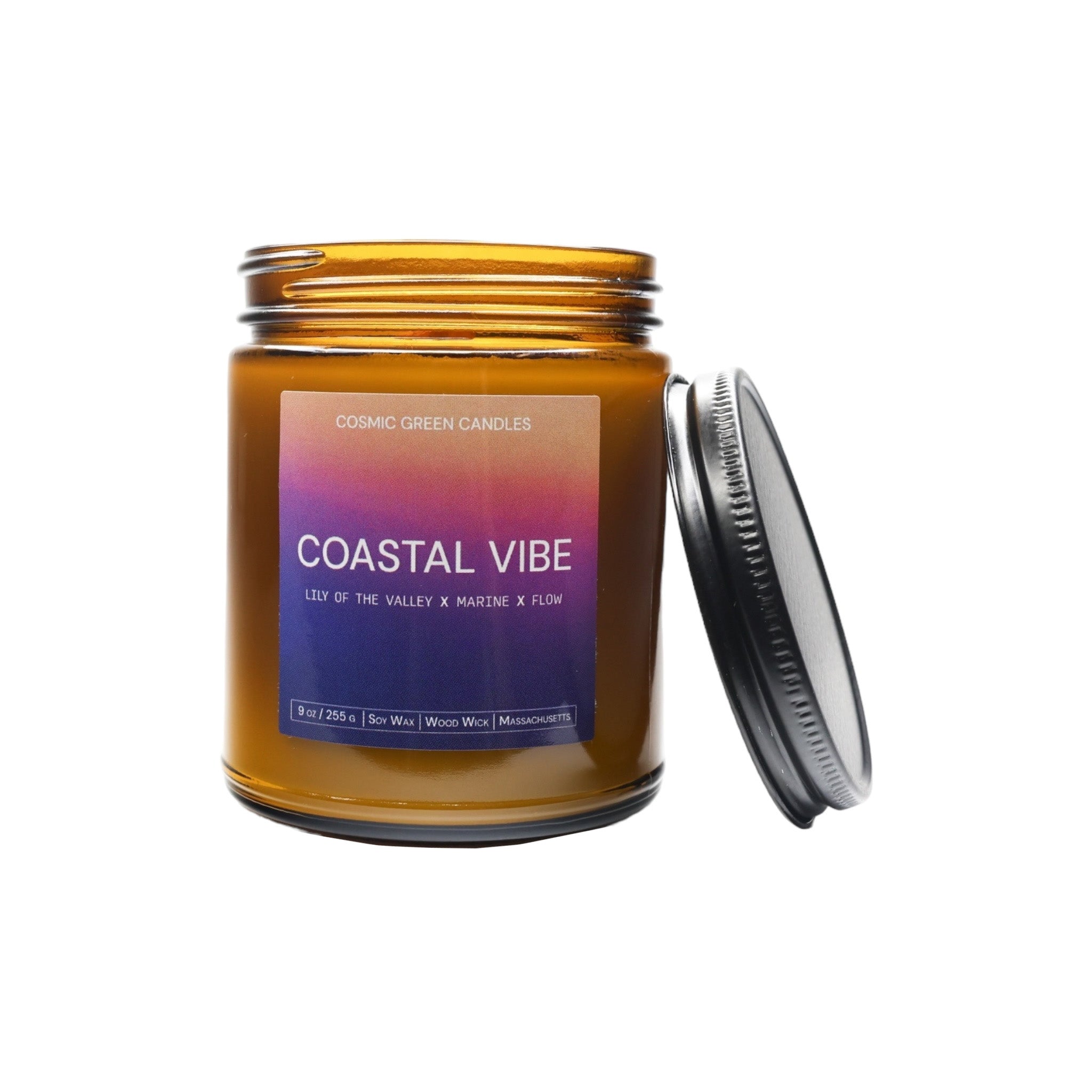 Cosmic Green Candles Coastal Vibe