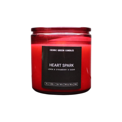 Natural Heart Spark candle with a sweet and romantic aroma, crafted with sustainable materials.