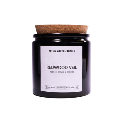 Experience the Redwood Veil candle, inspired by redwood forests and crafted sustainably.