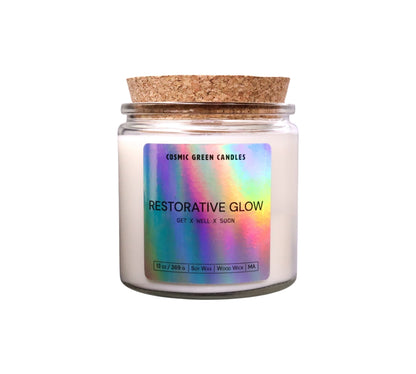 Cosmic Green Candles Restorative Glow Candle Candles