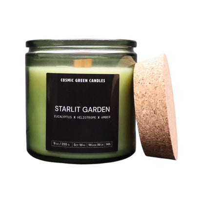 Natural Starlit Garden candle with a delicate floral aroma, designed for a calming nighttime ambiance.