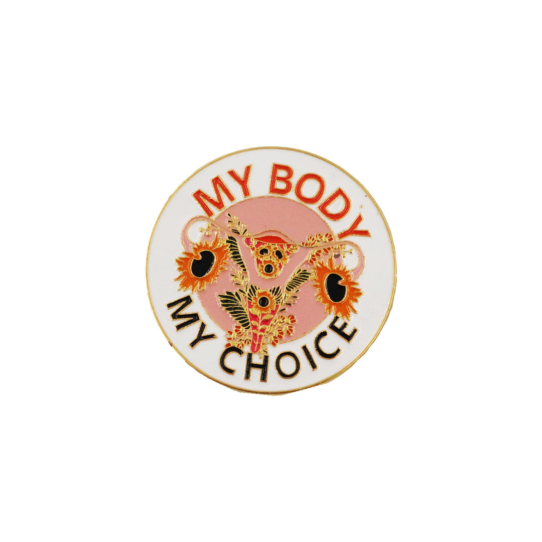 My Body My Choice Pin - Cosmic Green Candles - Enamel Pin